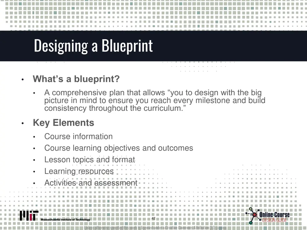 designing a blueprint