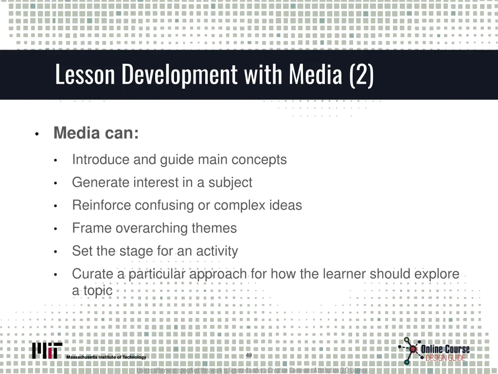 lesson development with media 2