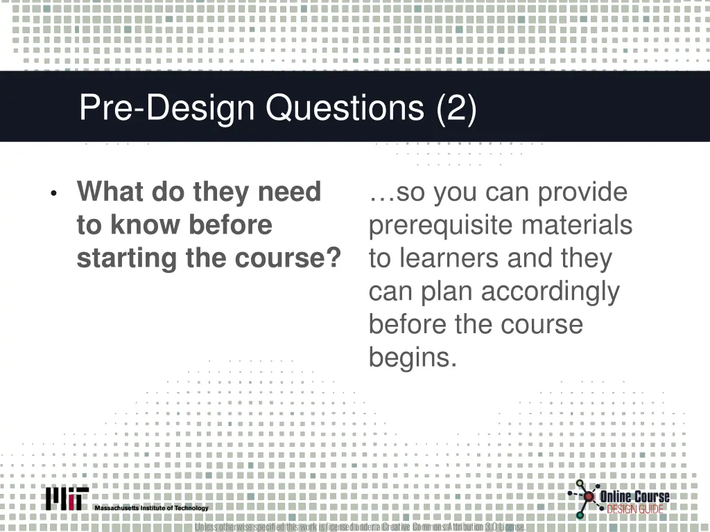 pre design questions 2