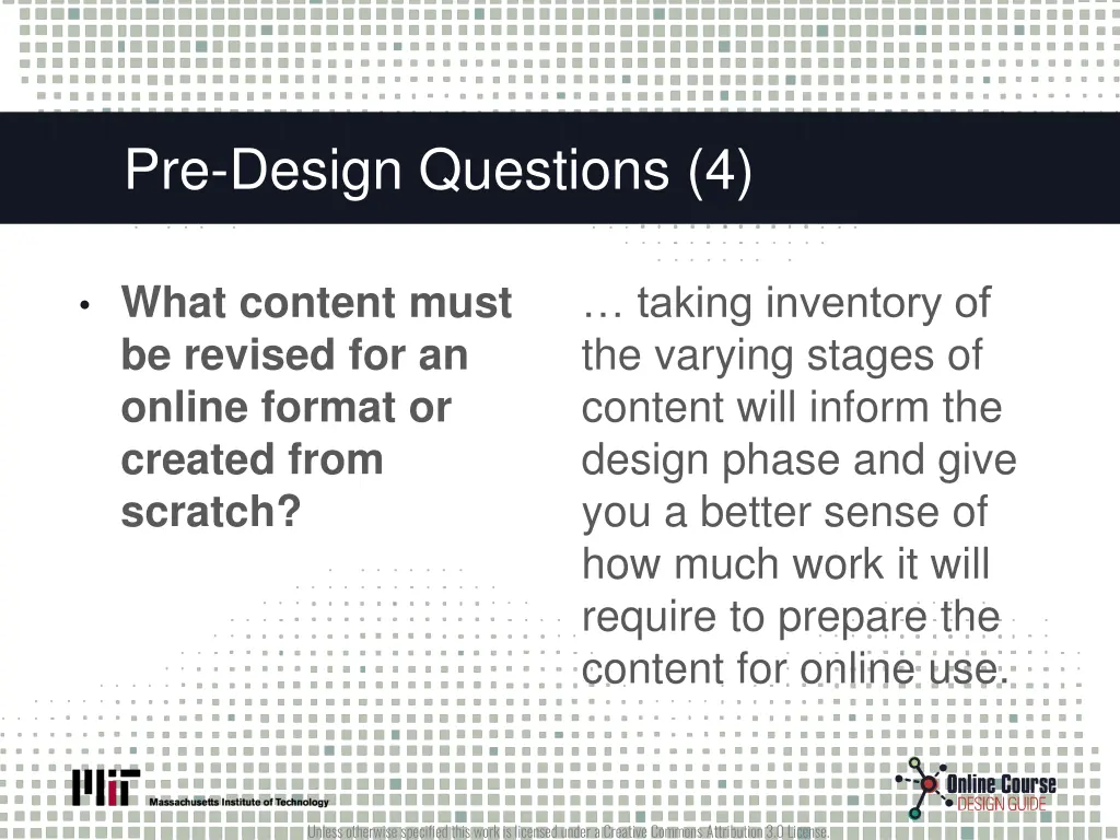 pre design questions 4