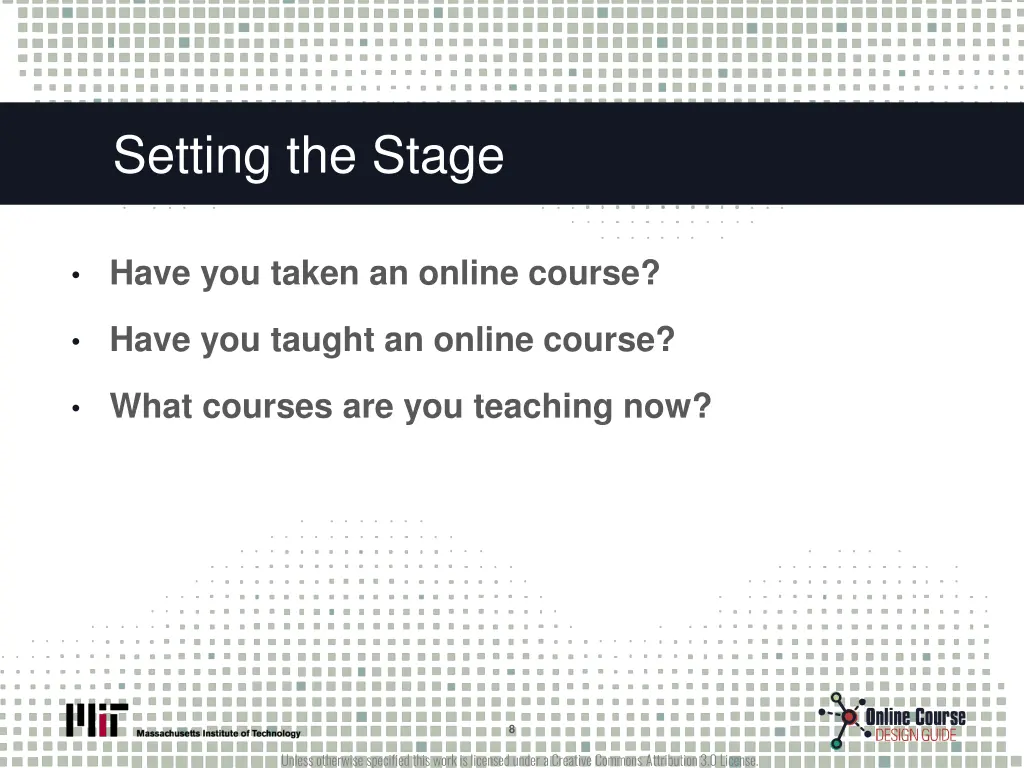 setting the stage