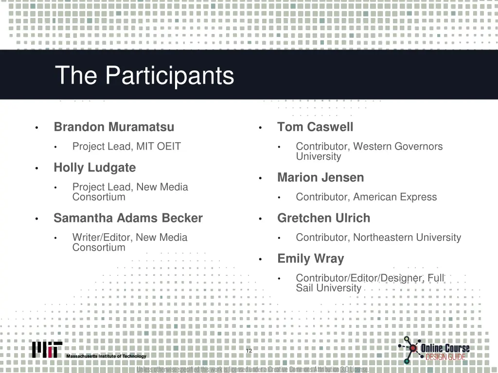 the participants