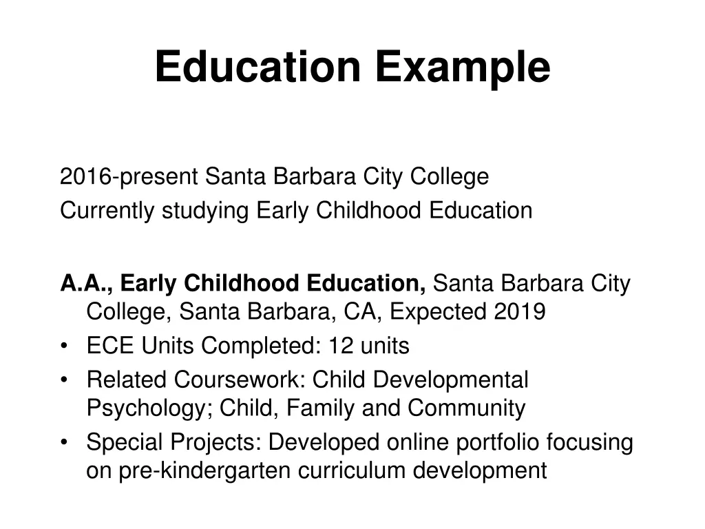 education example
