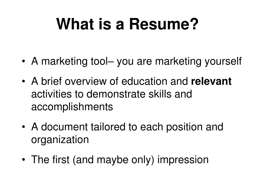 what is a resume