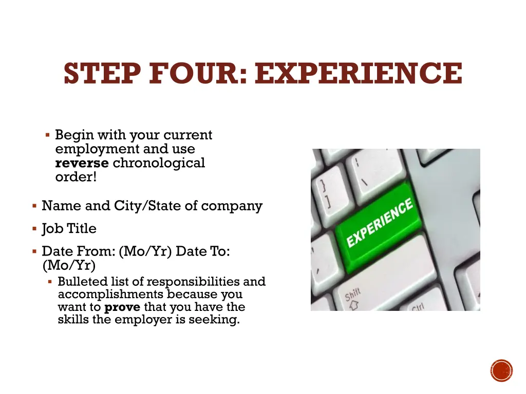 step four experience 1