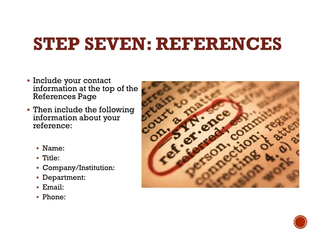 step seven references 1