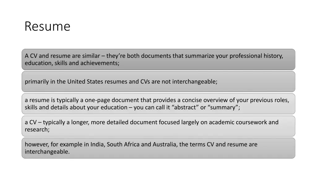 resume