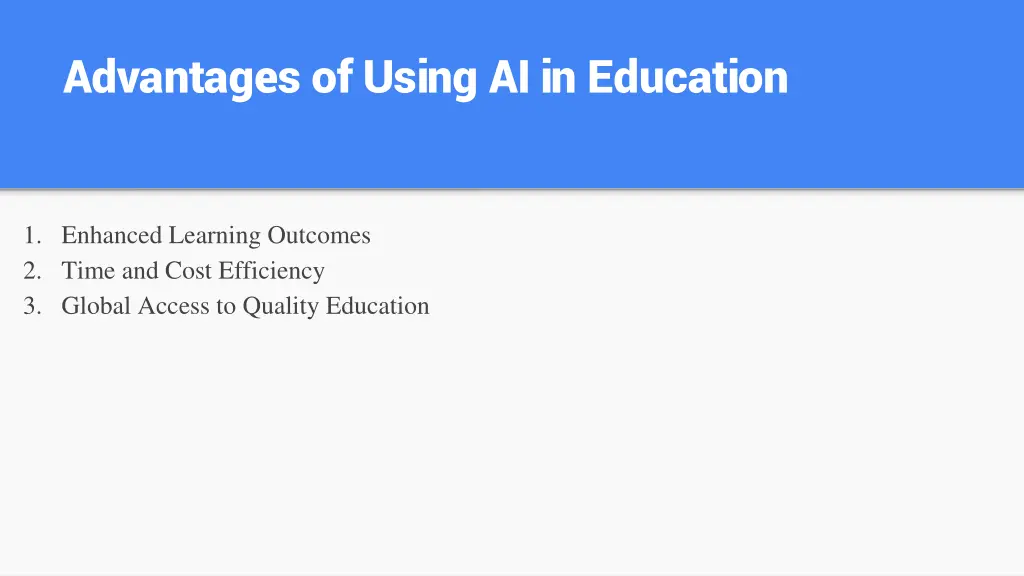 advantages of using ai in education