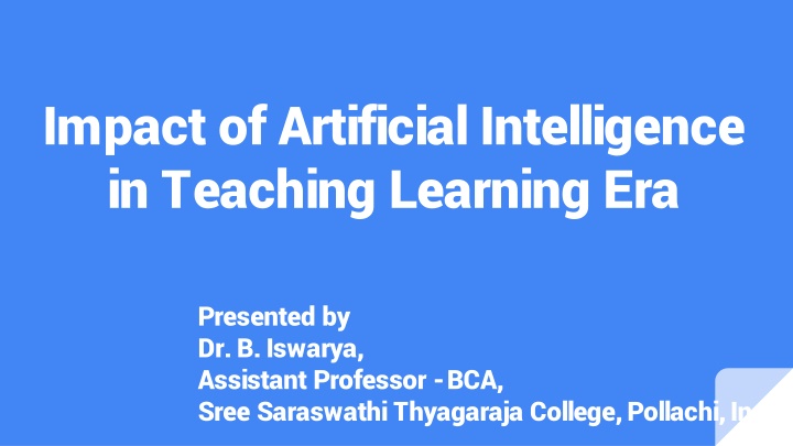 impact of artificial intelligence in teaching