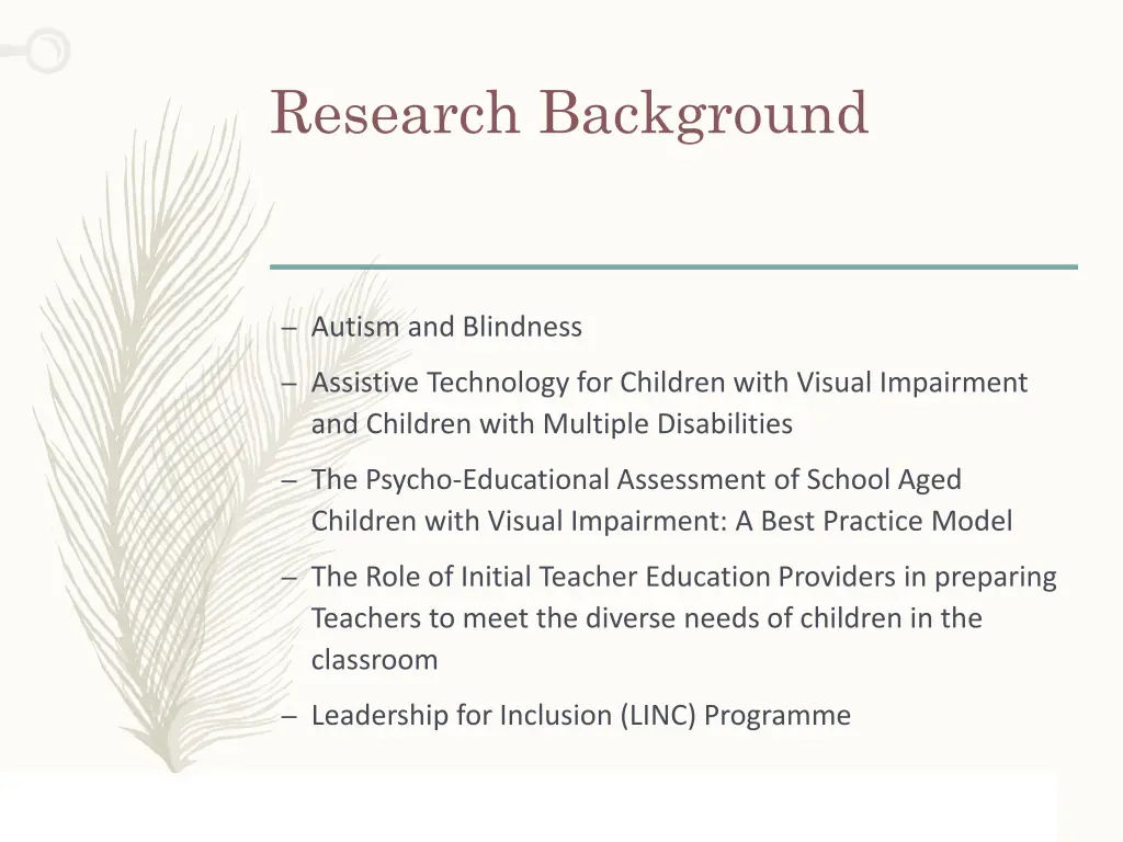 research background