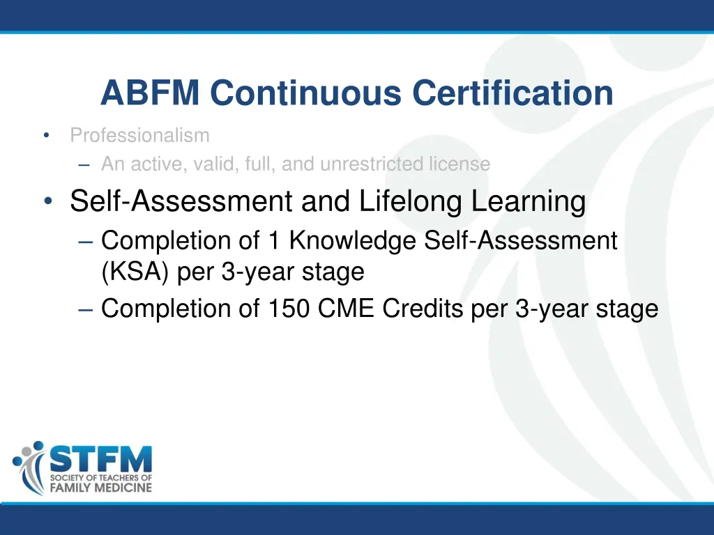 abfm continuous certification professionalism 1