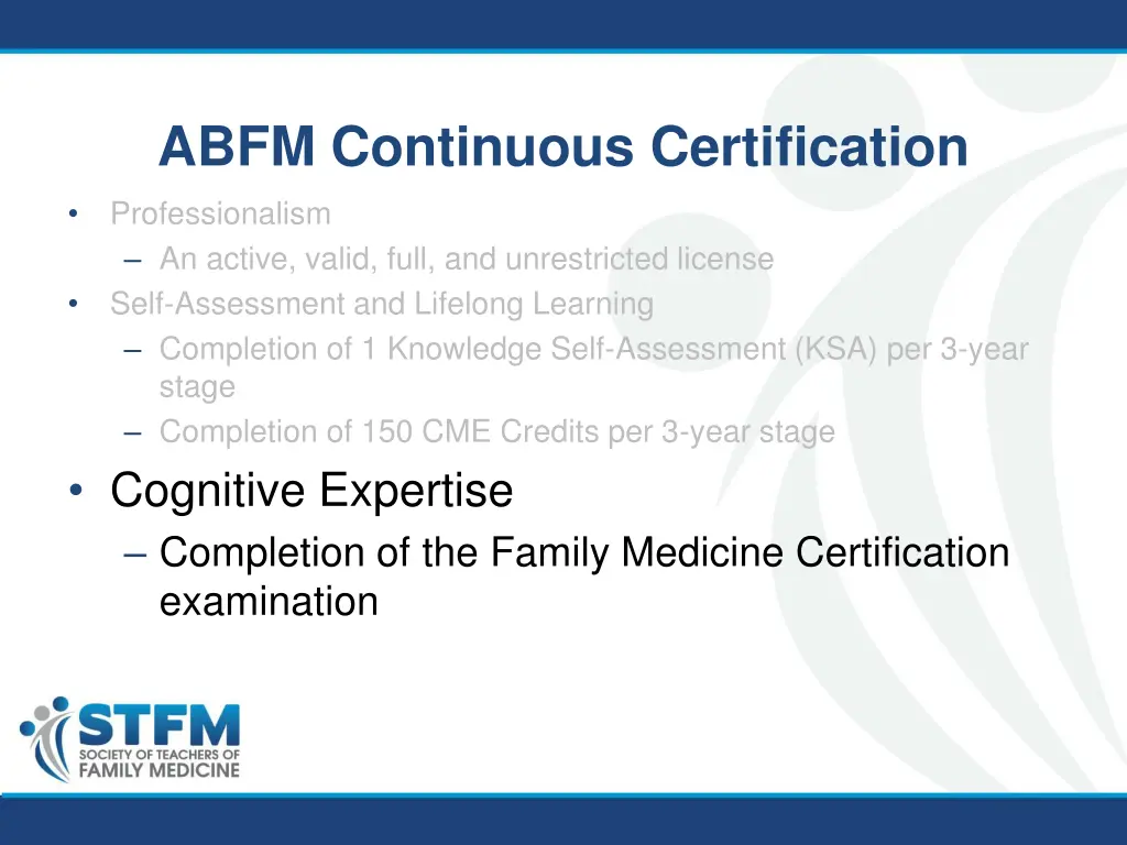 abfm continuous certification professionalism 2