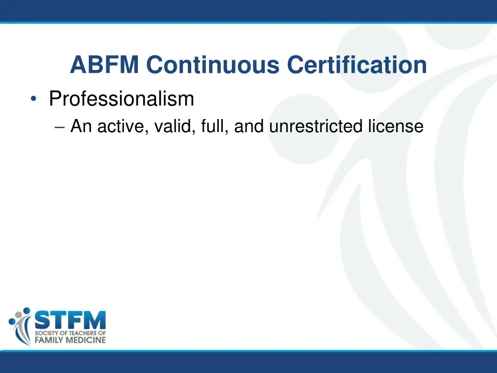 abfm continuous certification professionalism