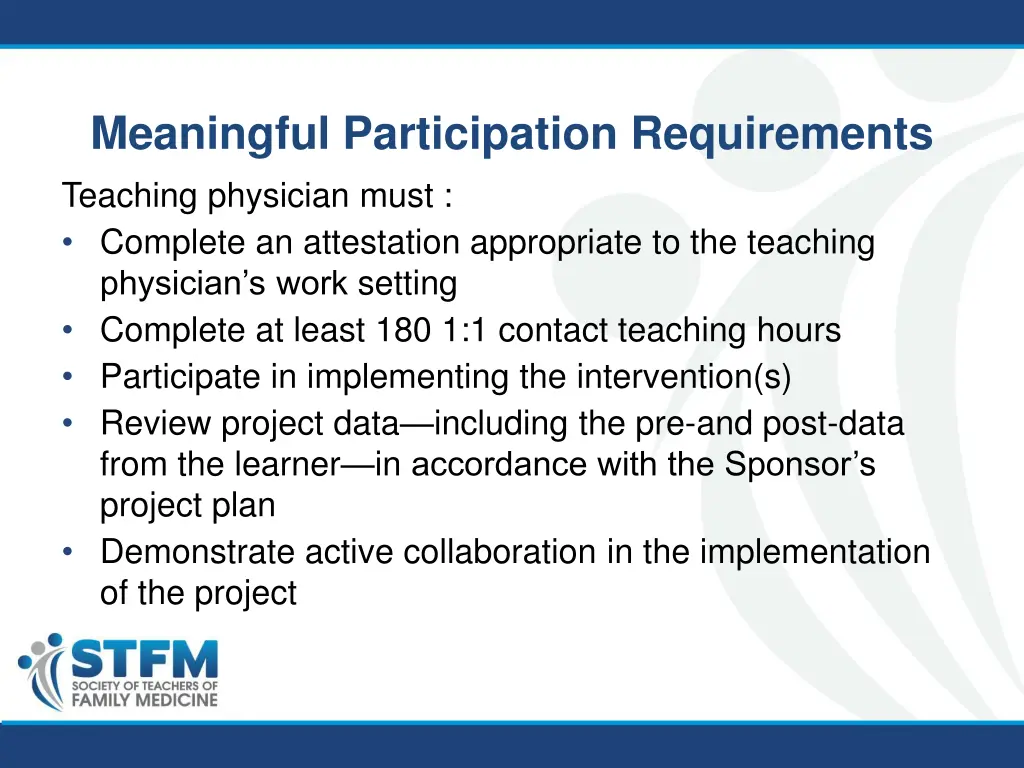 meaningful participation requirements teaching