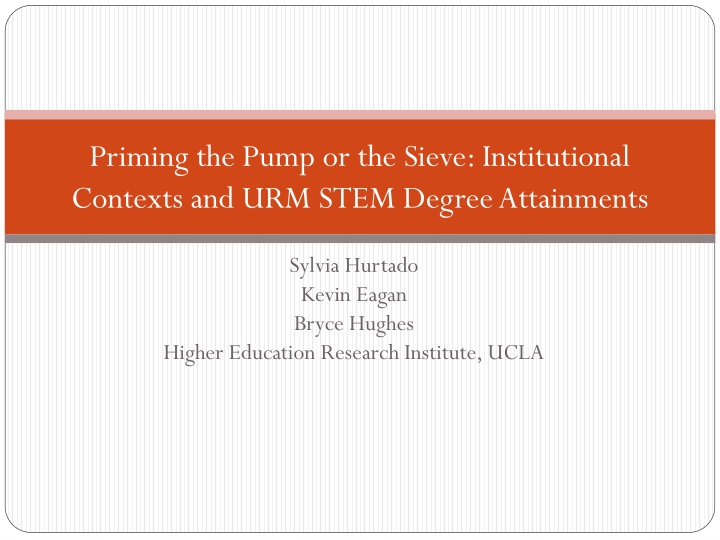 priming the pump or the sieve institutional