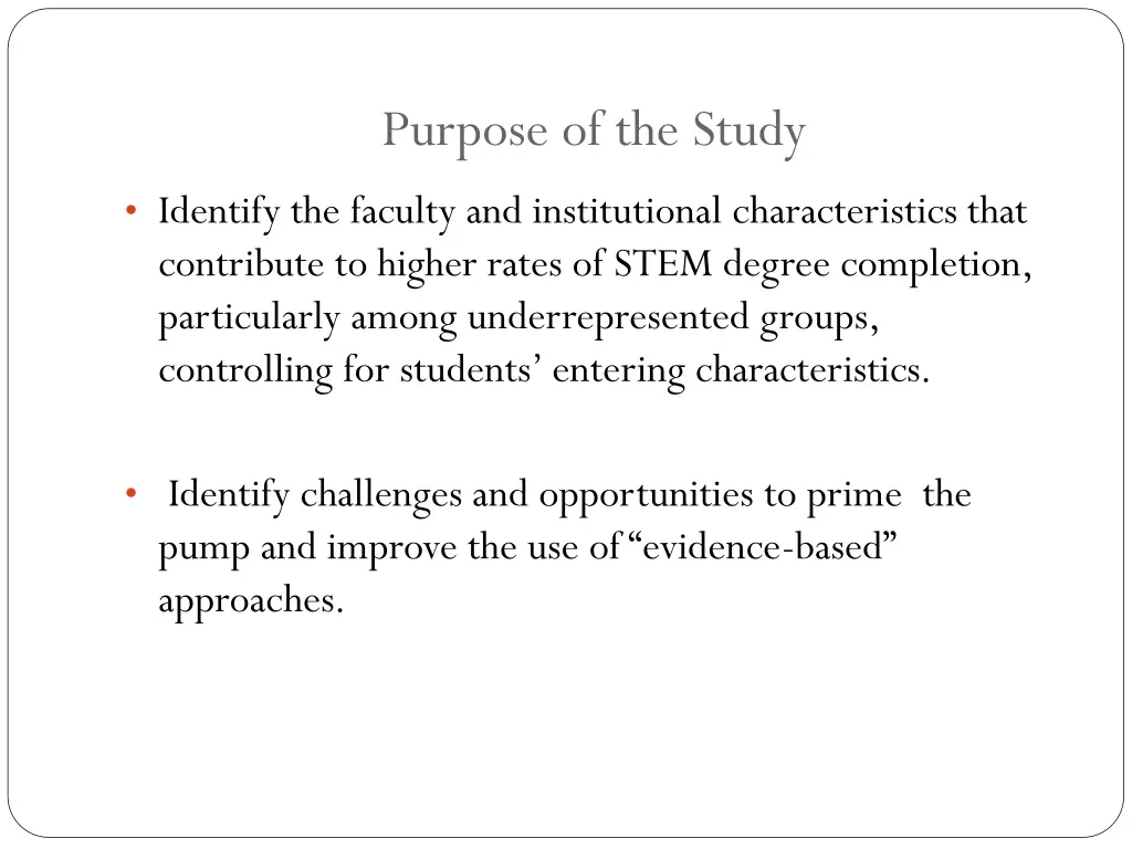 purpose of the study