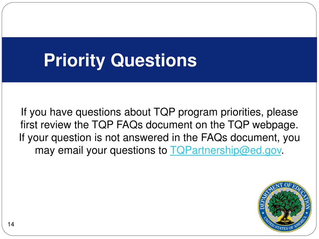 priority questions