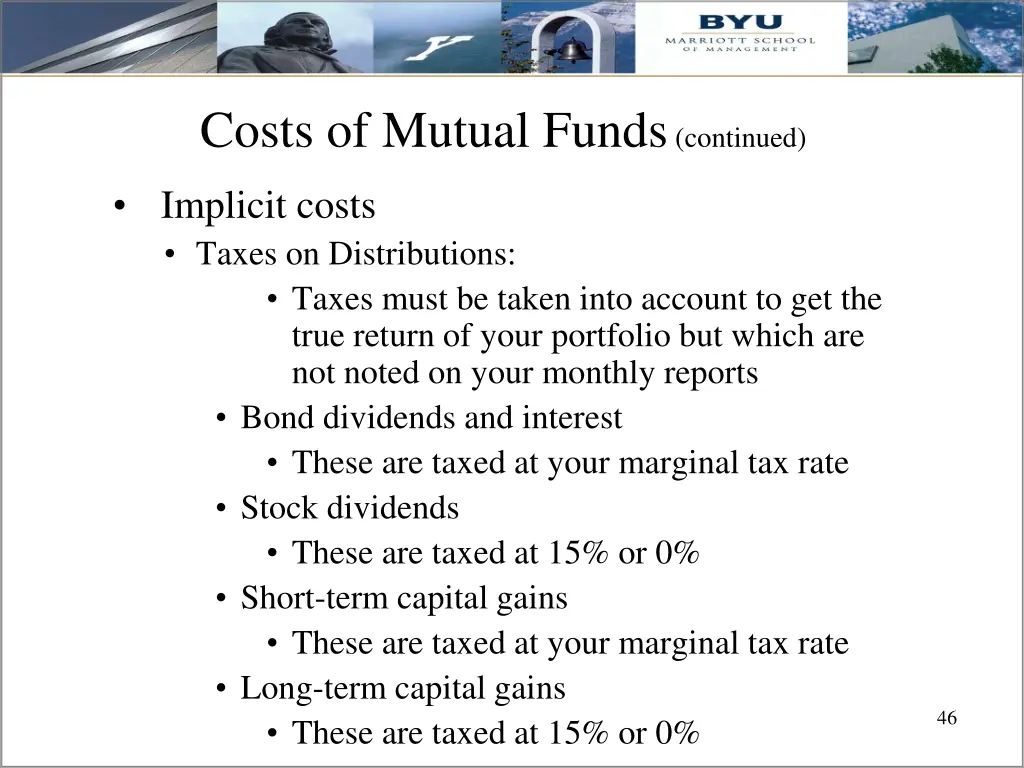 costs of mutual funds continued 2