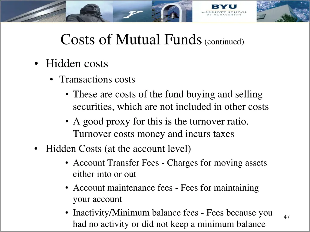 costs of mutual funds continued 3