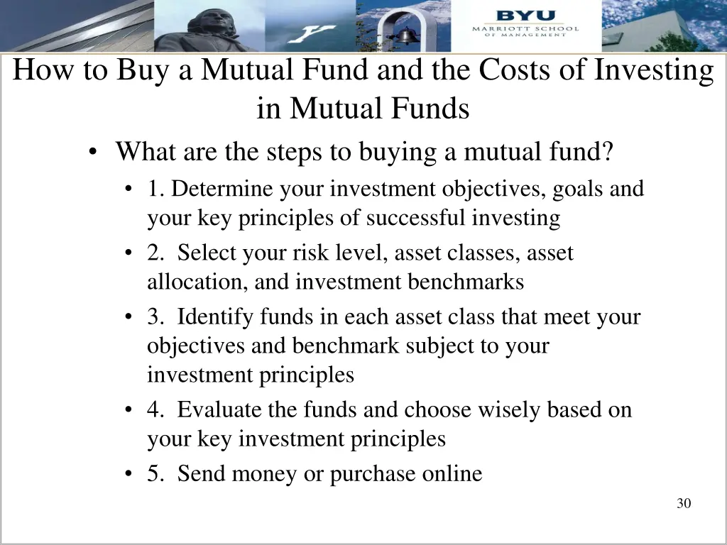 how to buy a mutual fund and the costs