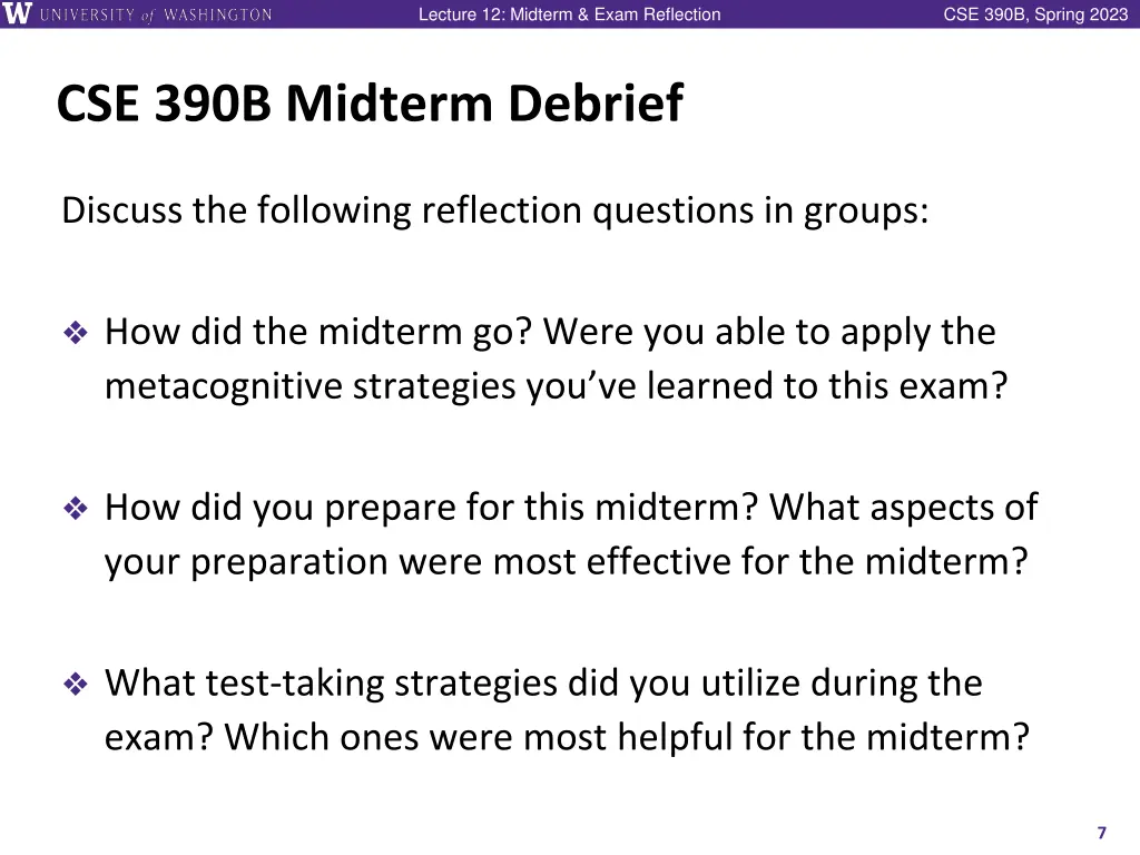 lecture 12 midterm exam reflection 5