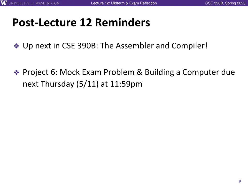lecture 12 midterm exam reflection 6