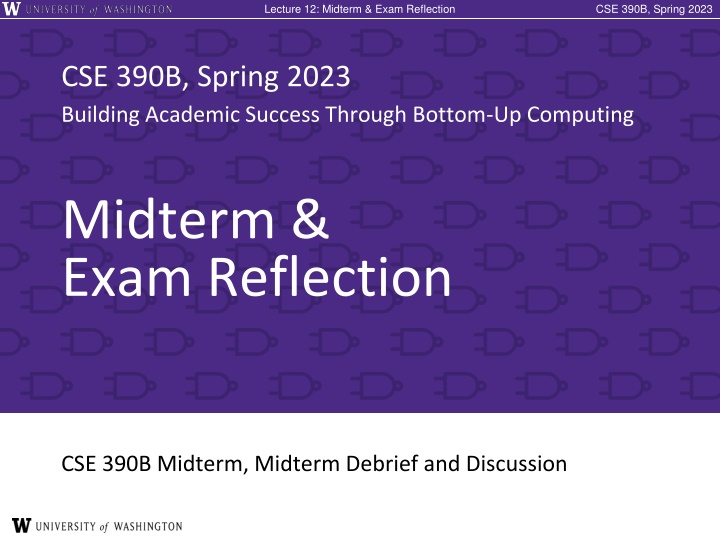lecture 12 midterm exam reflection lecture