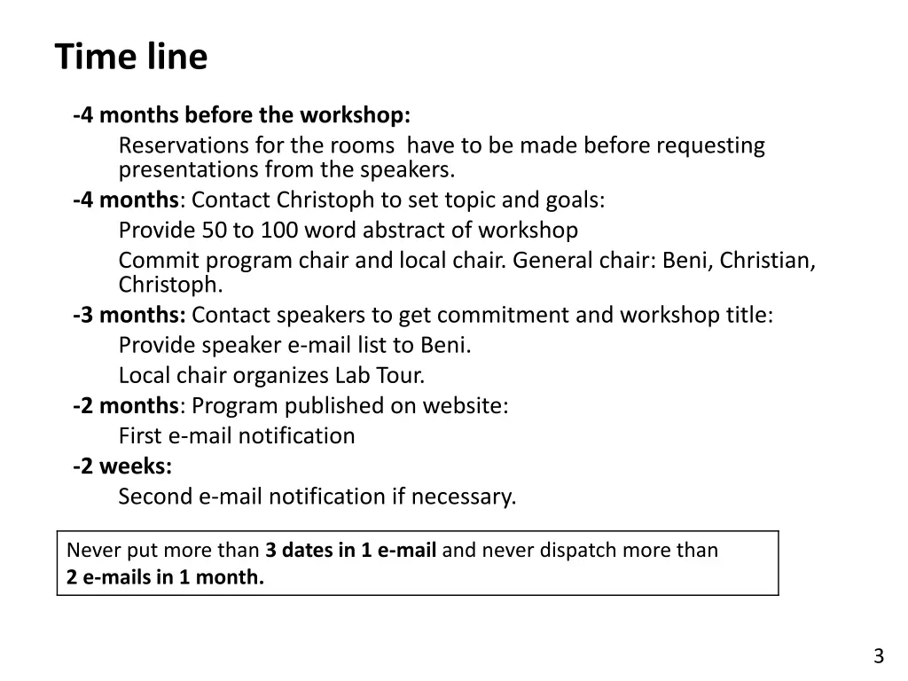 time line