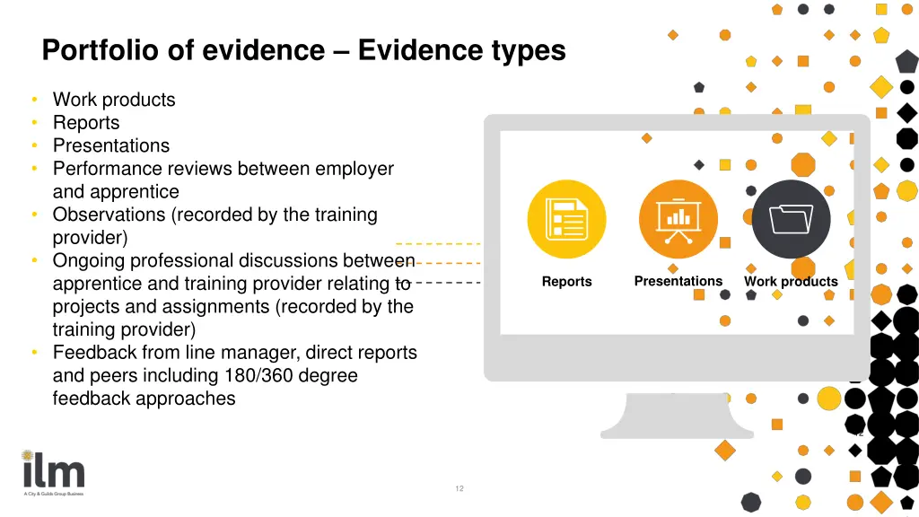 portfolio of evidence evidence types