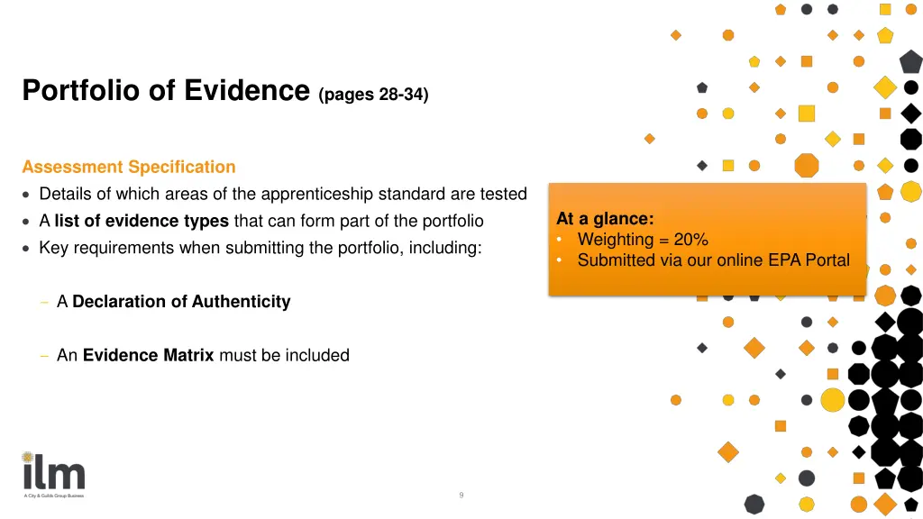 portfolio of evidence pages 28 34