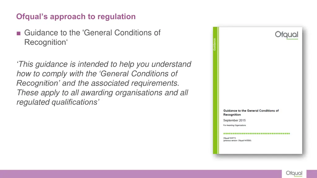 ofqual s approach to regulation 2