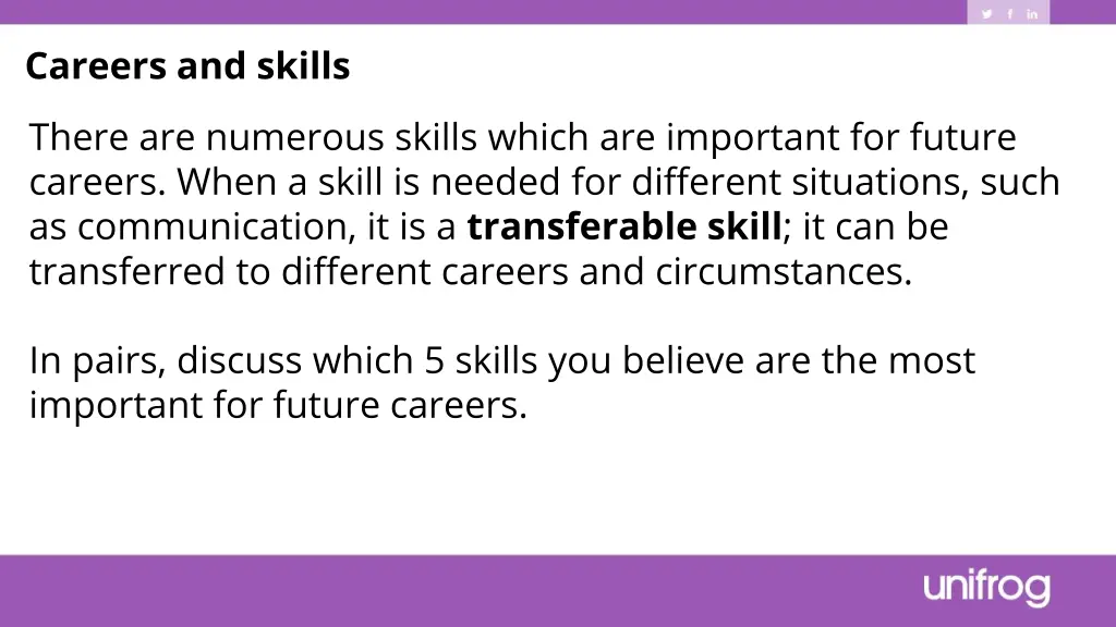 careers and skills