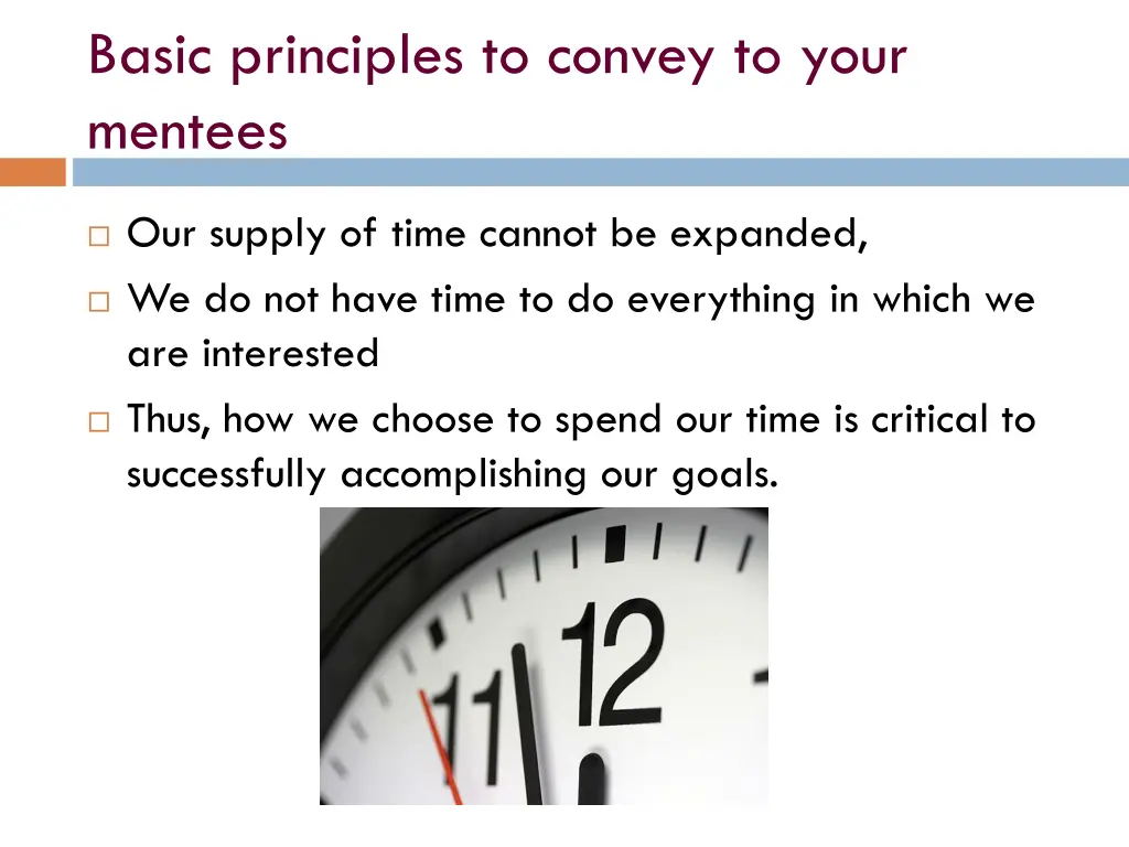 basic principles to convey to your mentees