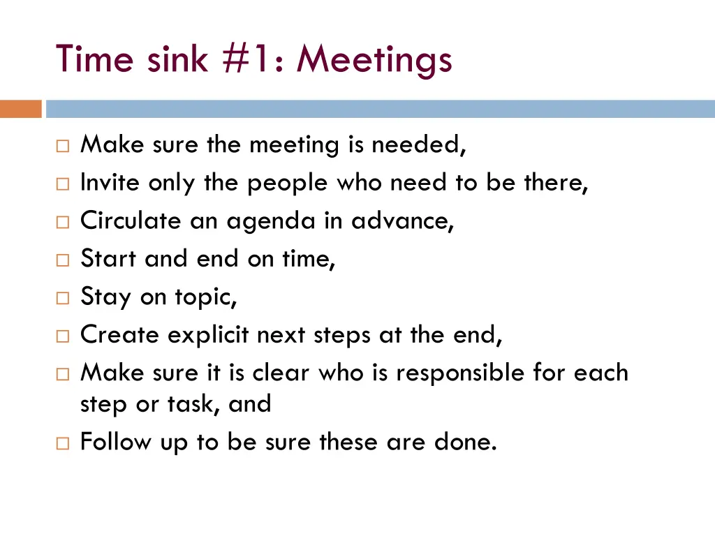 time sink 1 meetings