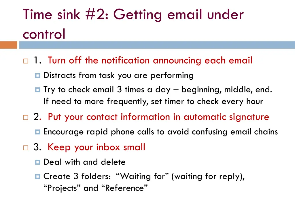 time sink 2 getting email under control