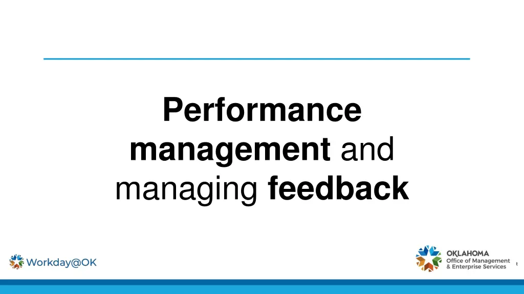 performance management and managing feedback