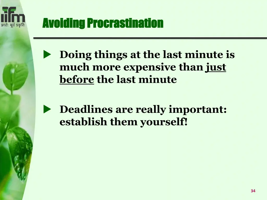 avoiding procrastination avoiding procrastination
