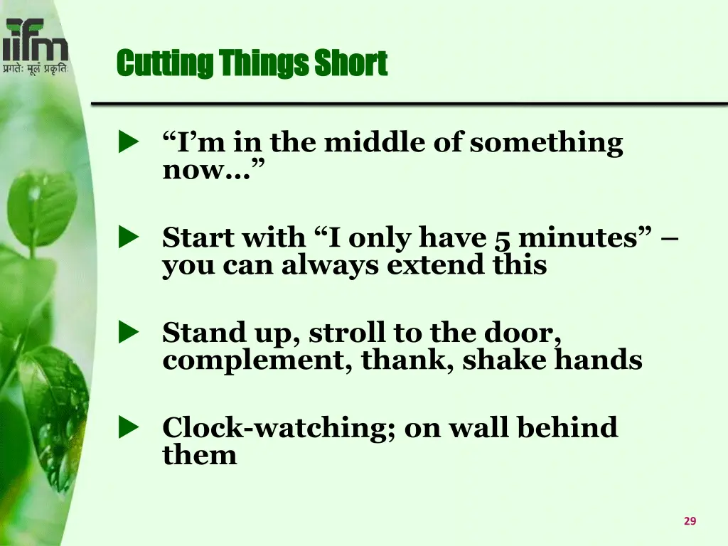 cutting things short cutting things short