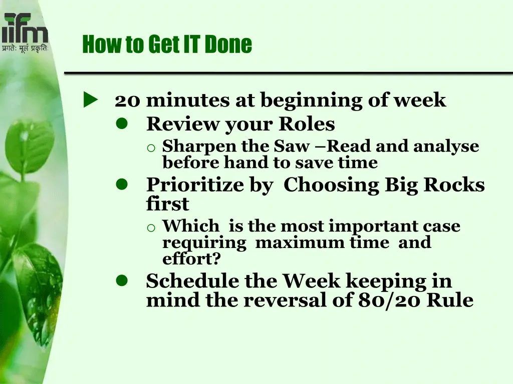 how to get it done