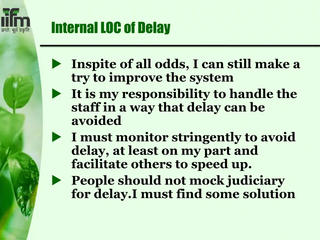 internal loc of delay
