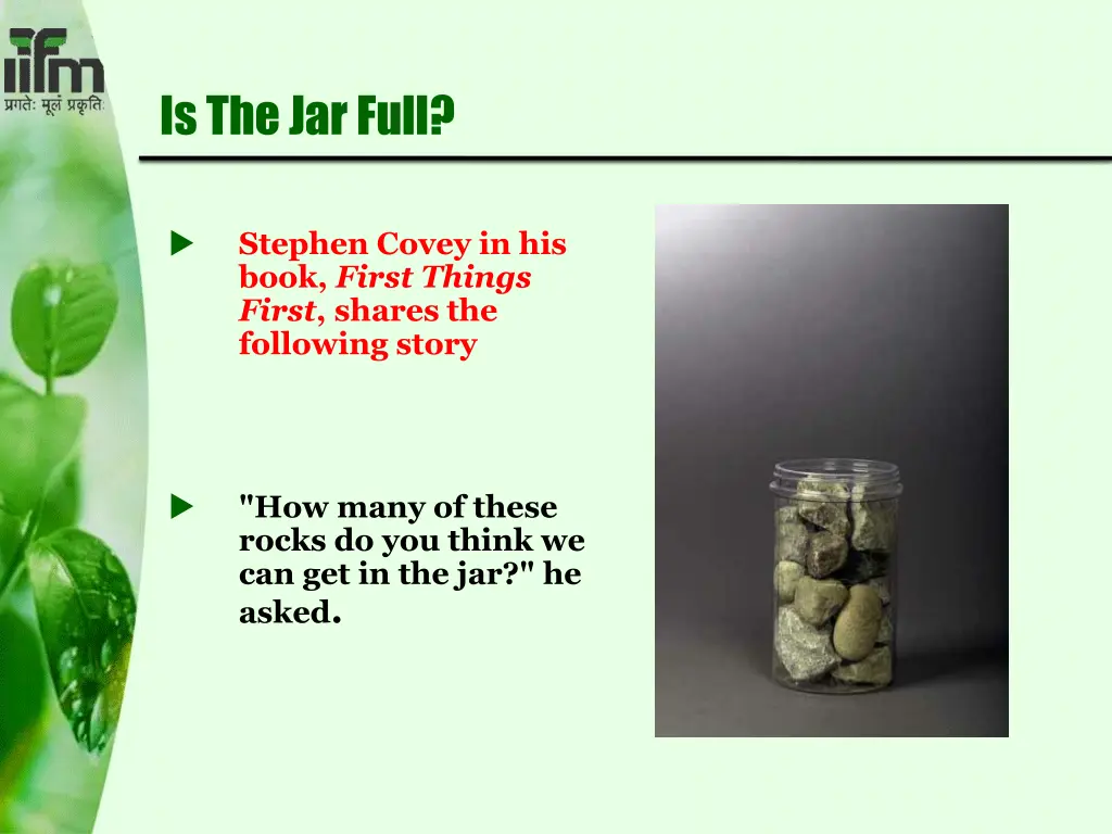 is the jar full