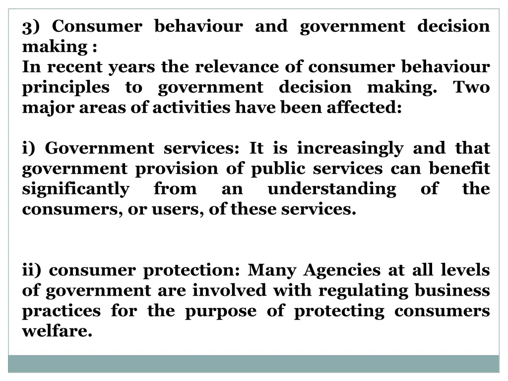 3 consumer behaviour and government decision