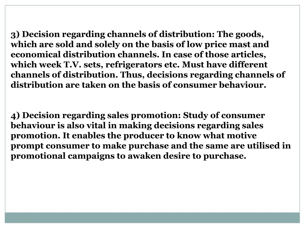 3 decision regarding channels of distribution