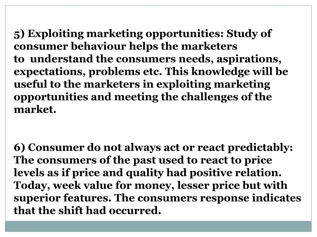5 exploiting marketing opportunities study