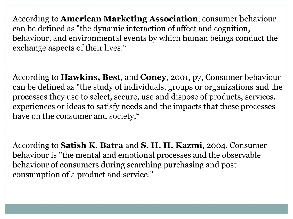 according to american marketing association