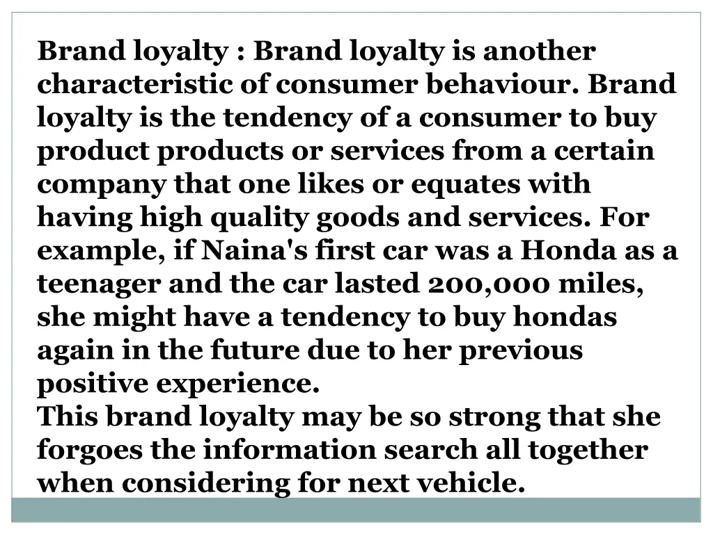 brand loyalty brand loyalty is another
