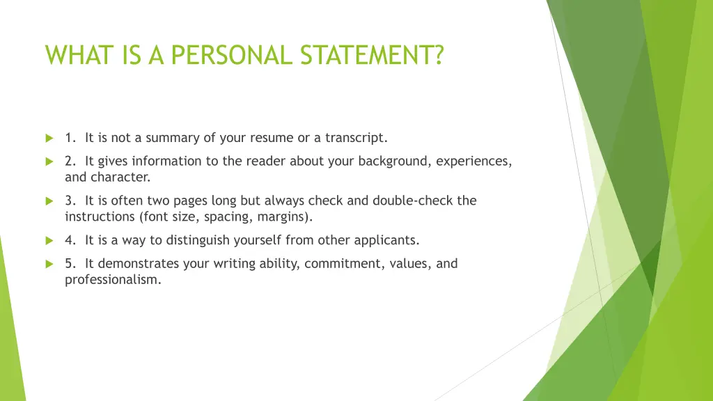 what is a personal statement
