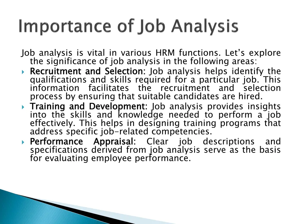 job analysis is vital in various hrm functions