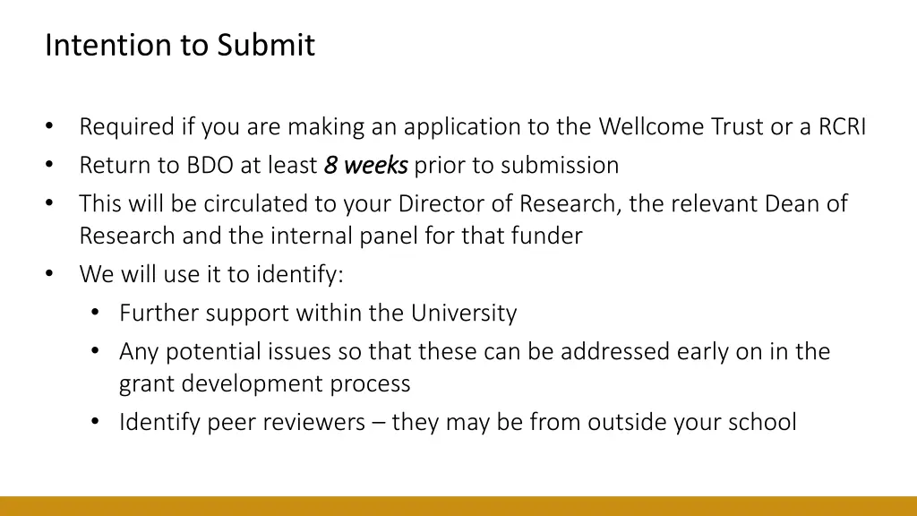 intention to submit