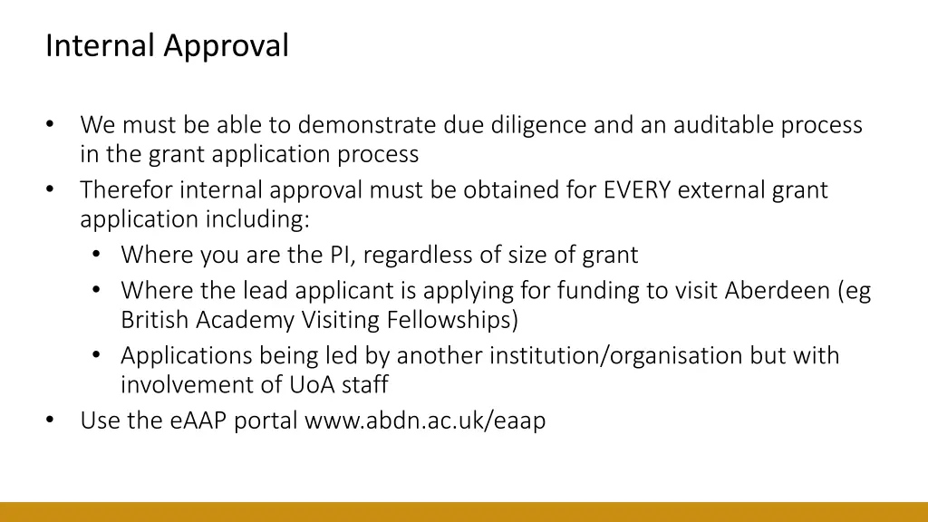 internal approval